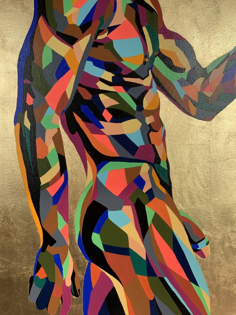 Original Abstract Expressionism Geometric Painting by Jason Ebrahimi