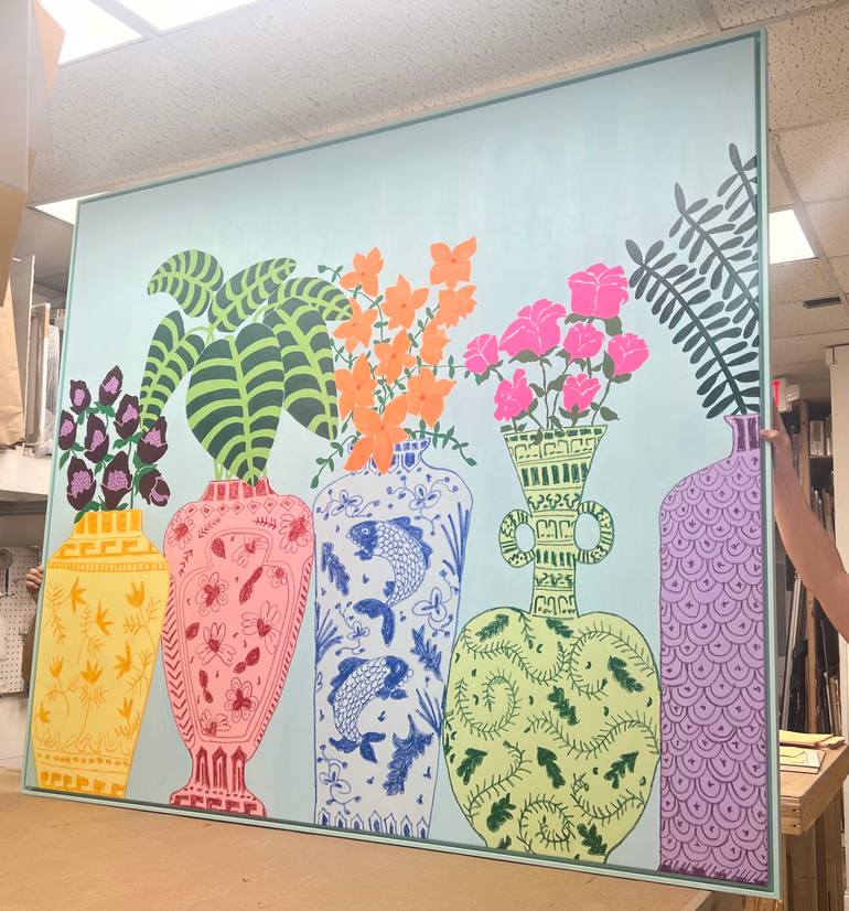 Original Abstract Botanic Painting by Jolie Duenas