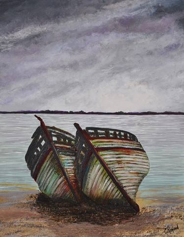 Original Boat Paintings by Carole Renaud