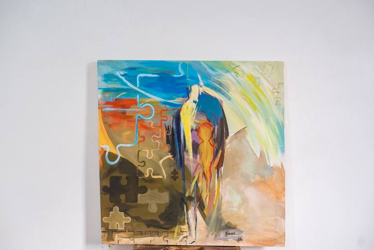 Original Abstract Expressionism Abstract Painting by Jonathan Musa