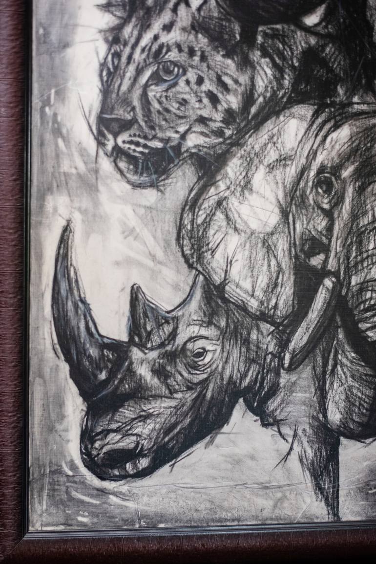 Original Expressionism Animal Drawing by Jonathan Musa