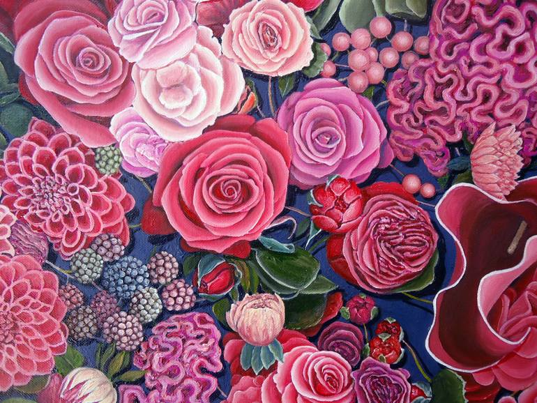 Original Contemporary Floral Painting by Grigor Velev