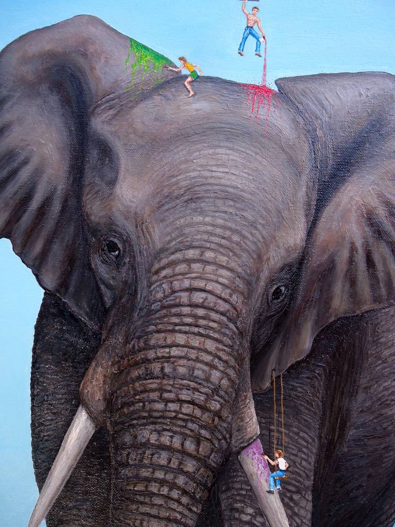 Original Portraiture Animal Painting by Grigor Velev