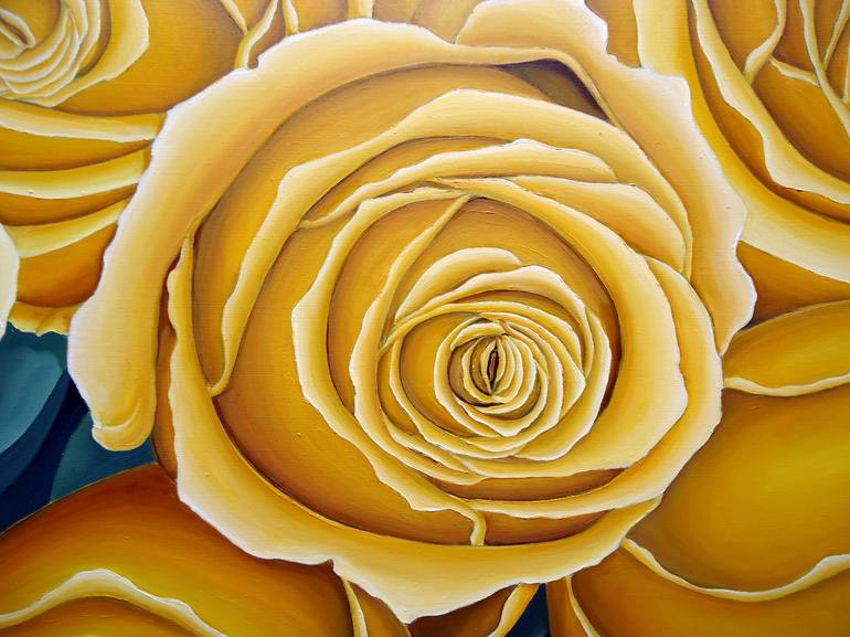 Original Photorealism Floral Painting by Grigor Velev