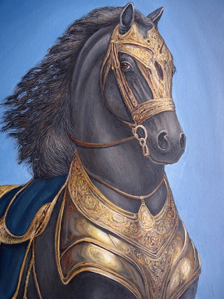 Original Photorealism Horse Painting by Grigor Velev