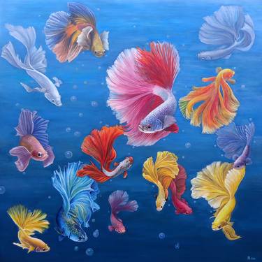 Print of Realism Fish Paintings by Grigor Velev