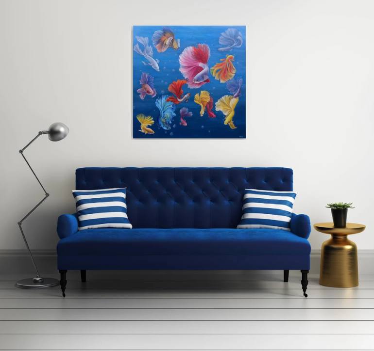 Original Realism Fish Painting by Grigor Velev