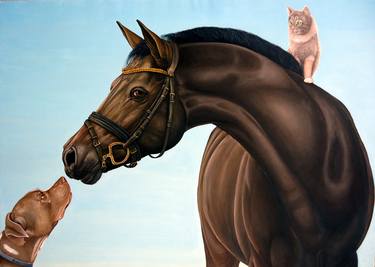 Print of Photorealism Horse Paintings by Grigor Velev