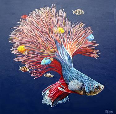 Print of Fish Paintings by Grigor Velev