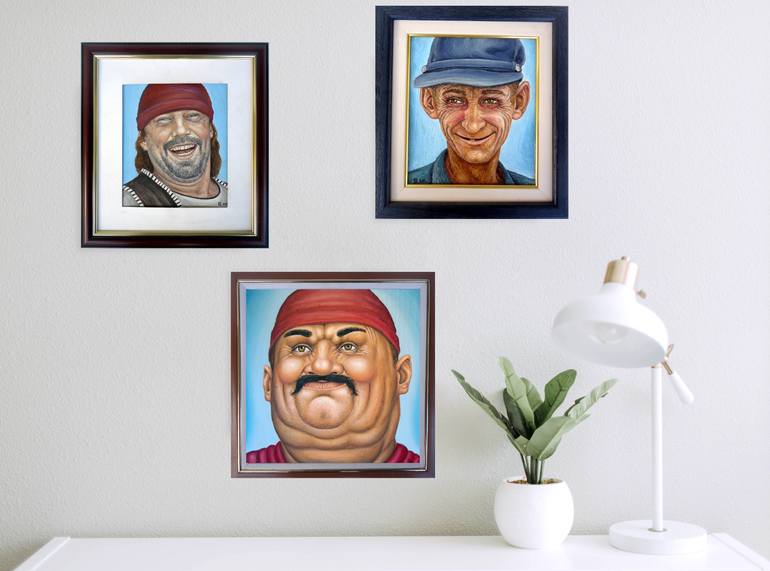 Original Documentary People Painting by Grigor Velev