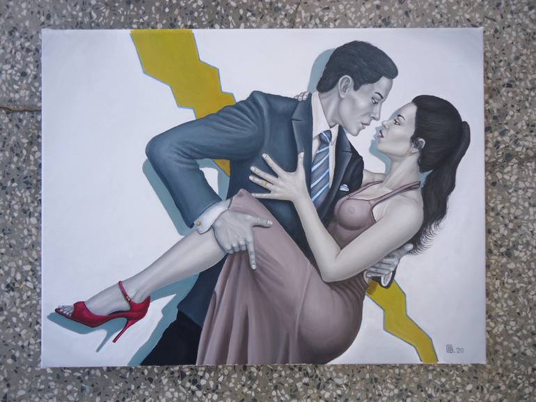 Original Realism Love Painting by Grigor Velev