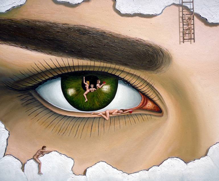 Original Surrealism Erotic Painting by Grigor Velev