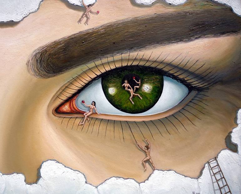 Original Surrealism Erotic Painting by Grigor Velev