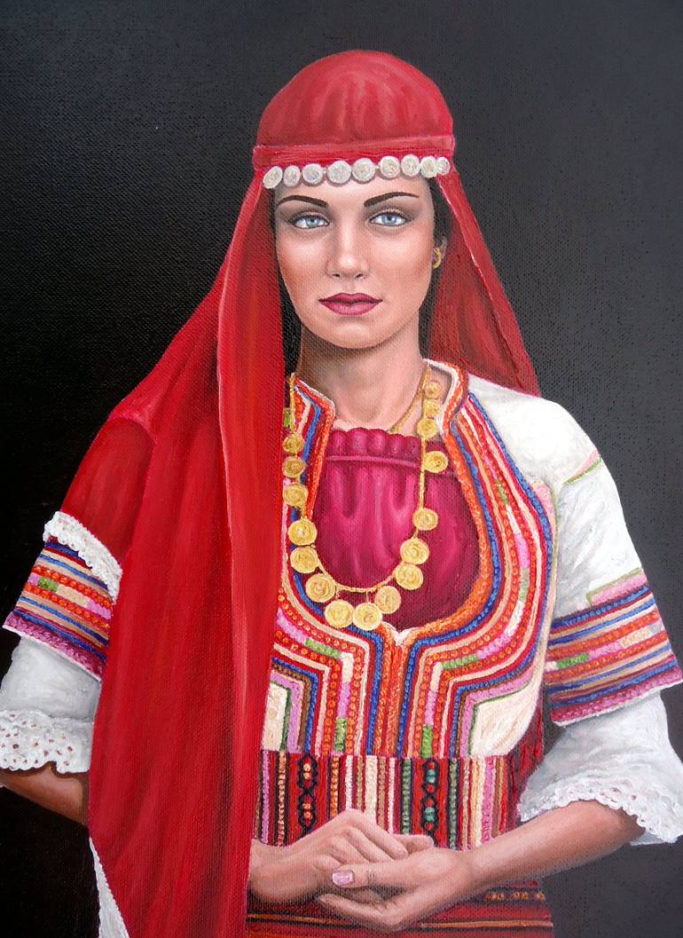 Original Photorealism Women Painting by Grigor Velev