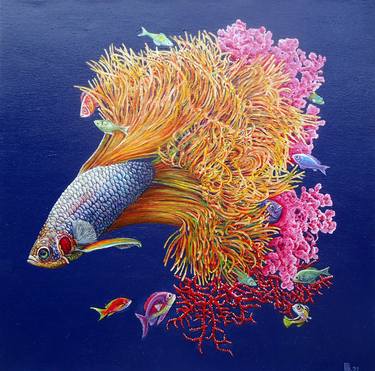 Print of Fish Paintings by Grigor Velev