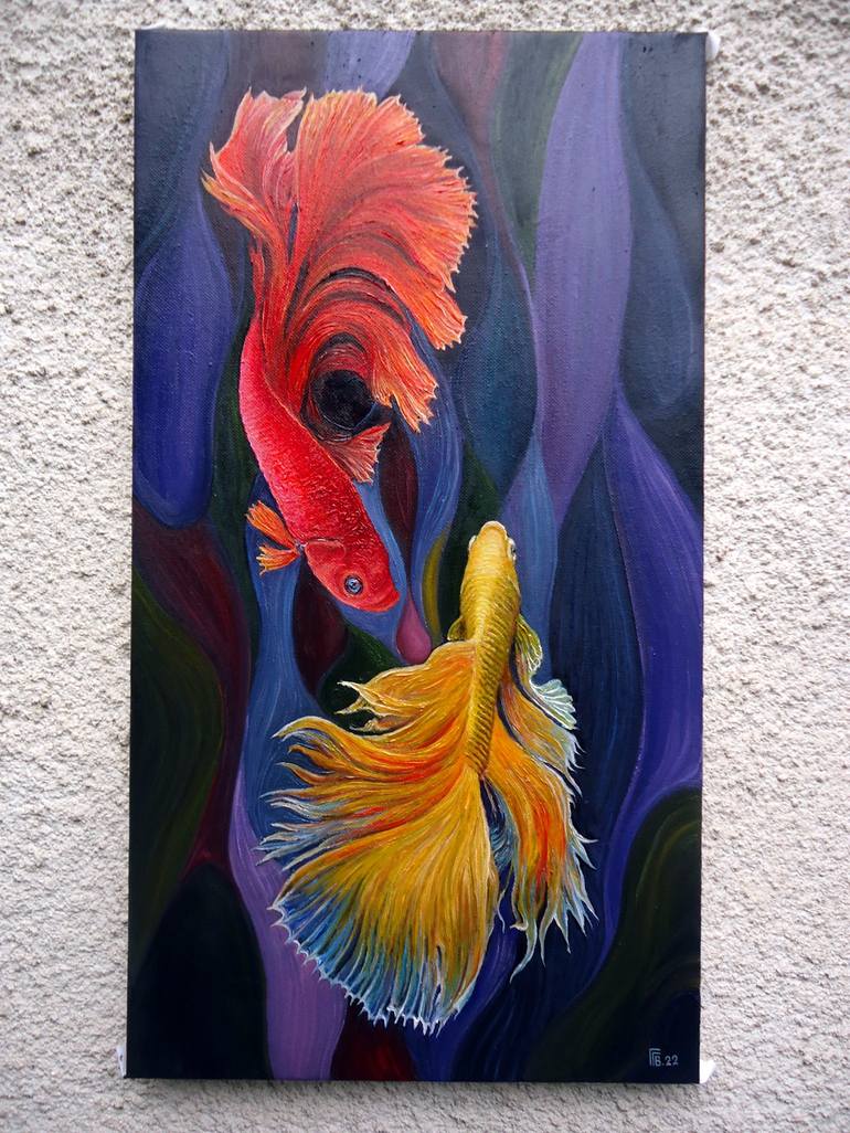 Original Fish Painting by Grigor Velev