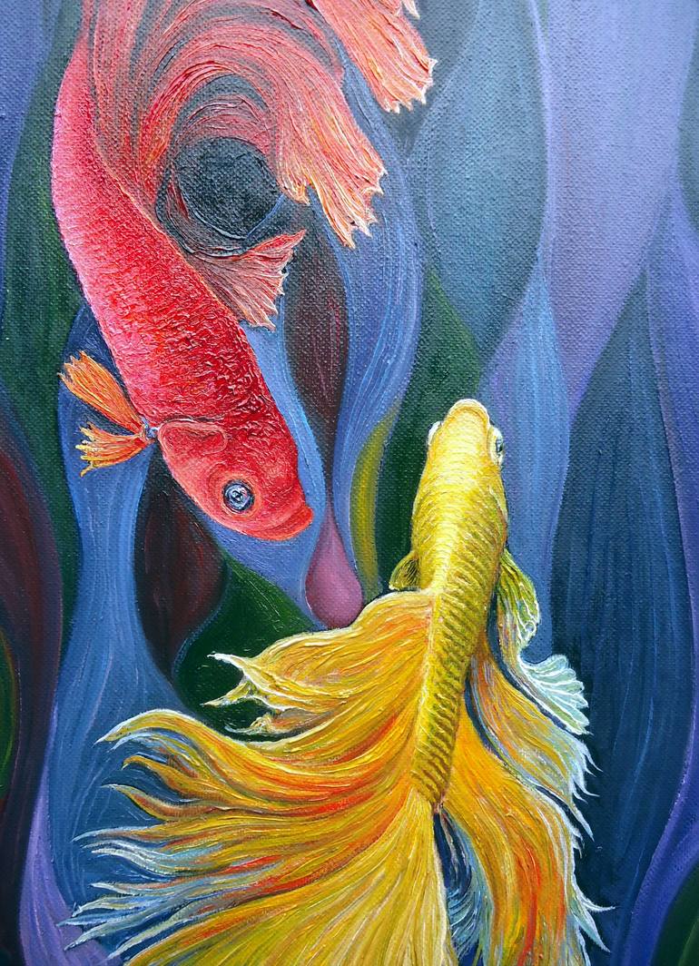 Original Realism Fish Painting by Grigor Velev