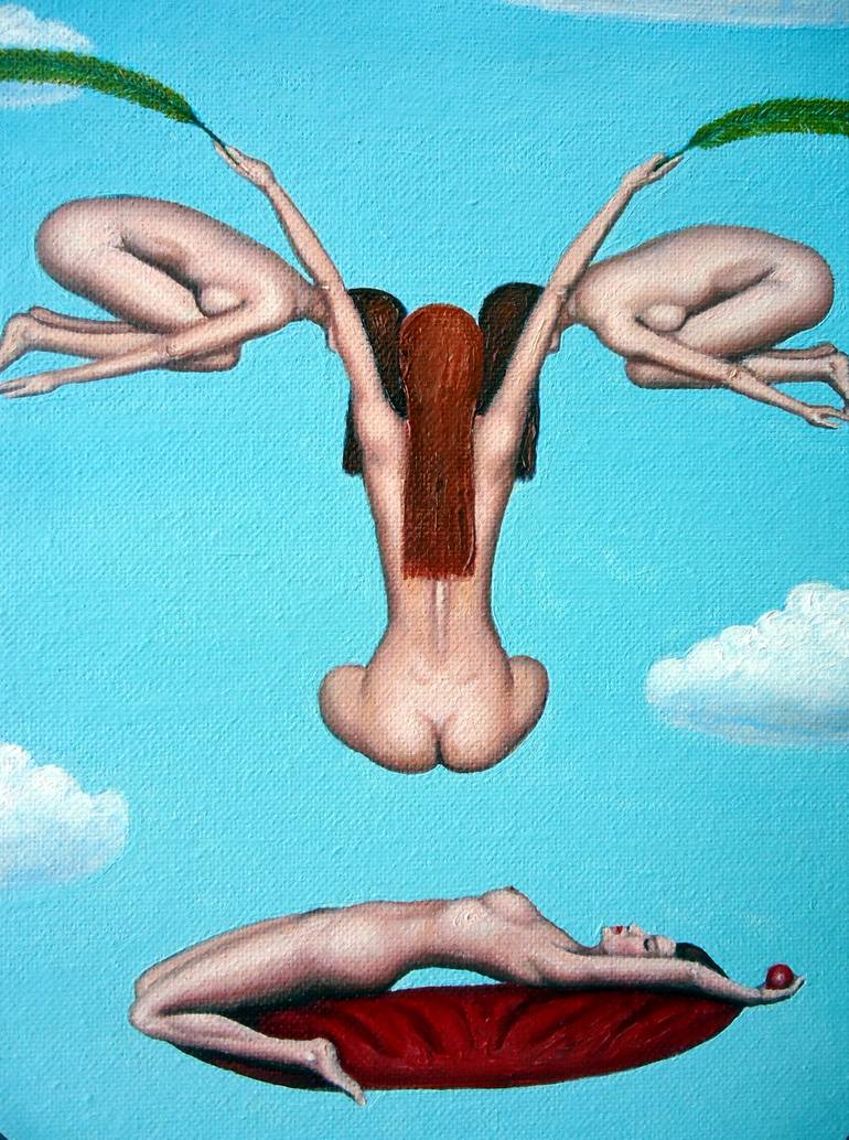 Original Surrealism Erotic Painting by Grigor Velev