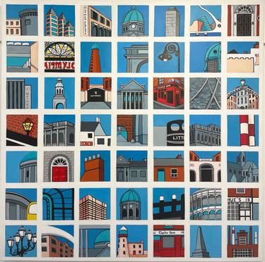 Original Pop Art Cities Paintings by Lisa Keegan