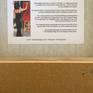 back of canvas showing artist photo and bio