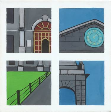 Snapshots of Dublin - Trinity: from the door to the clock thumb
