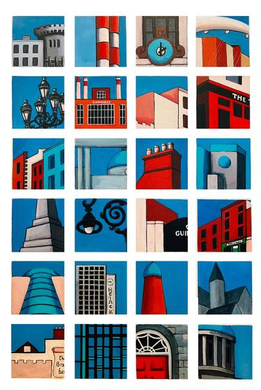Original Pop Art Cities Paintings by Lisa Keegan