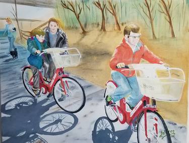 Print of Bicycle Paintings by Luis Prada