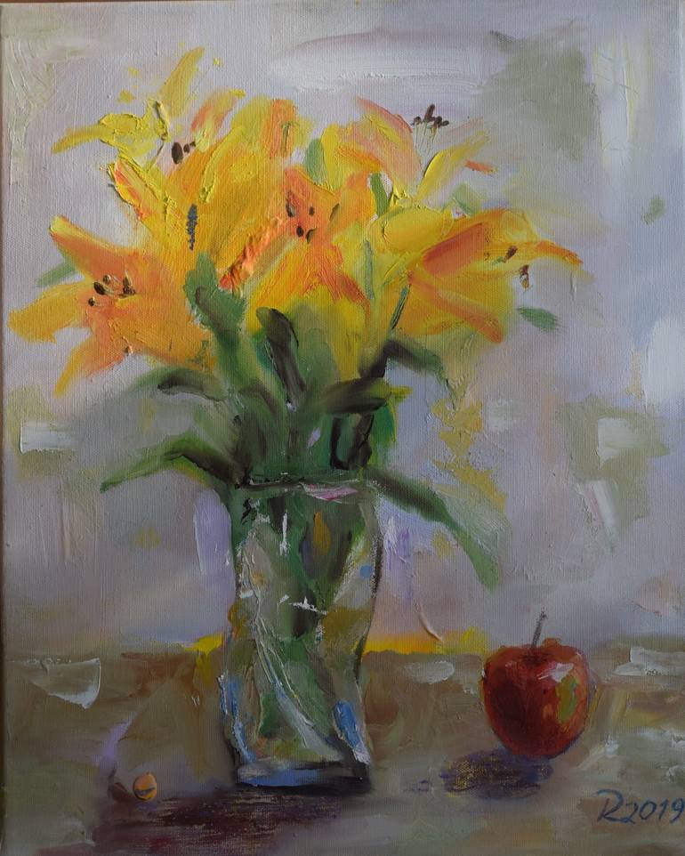 Yelow L Painting by Rafik Said | Saatchi Art