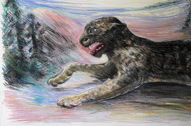 Original Expressionism Nature Drawings by Laurine Peeters