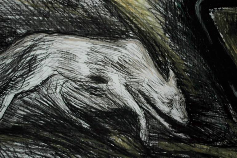 Original Expressionism Animal Drawing by Laurine Peeters