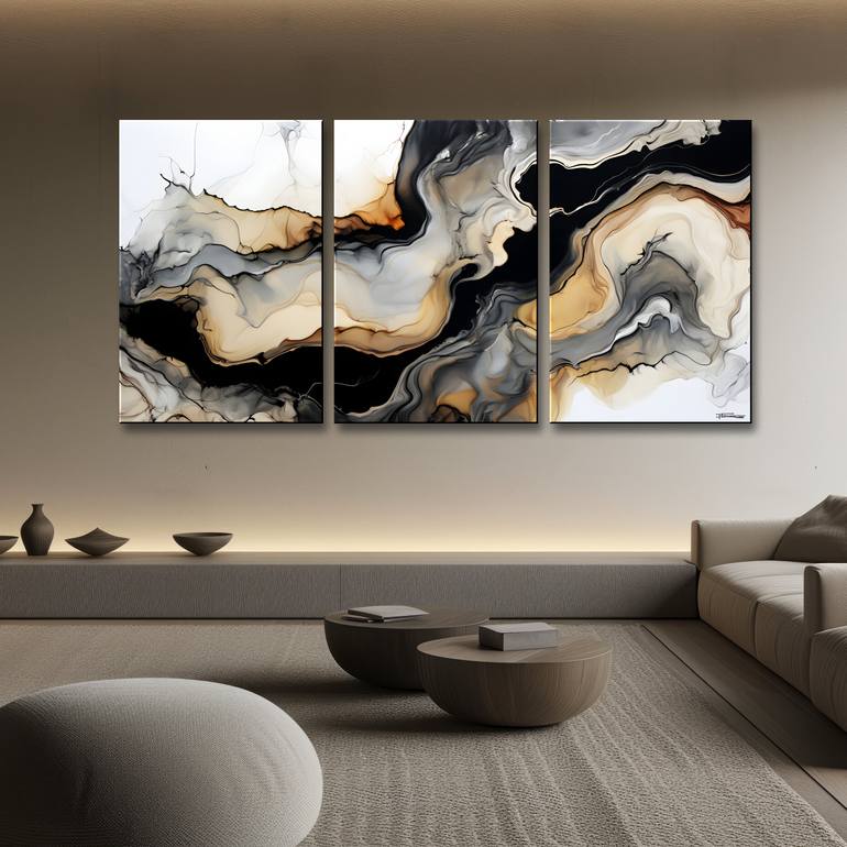 Original Abstract Expressionism Abstract Mixed Media by Eloise Holbrook
