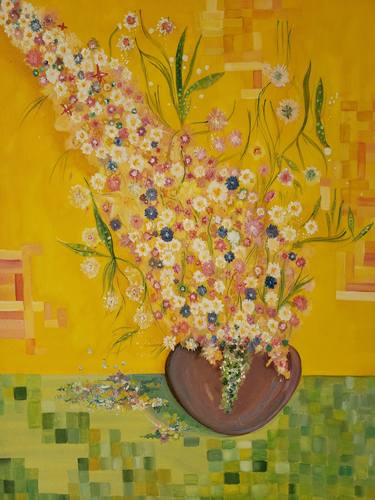Original Expressionism Floral Paintings by Rey Vinas