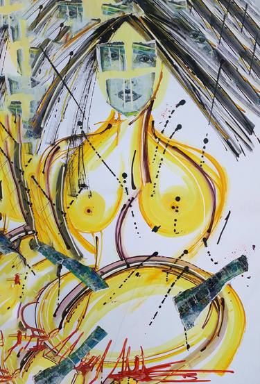 Original Women Mixed Media by Rey Vinas