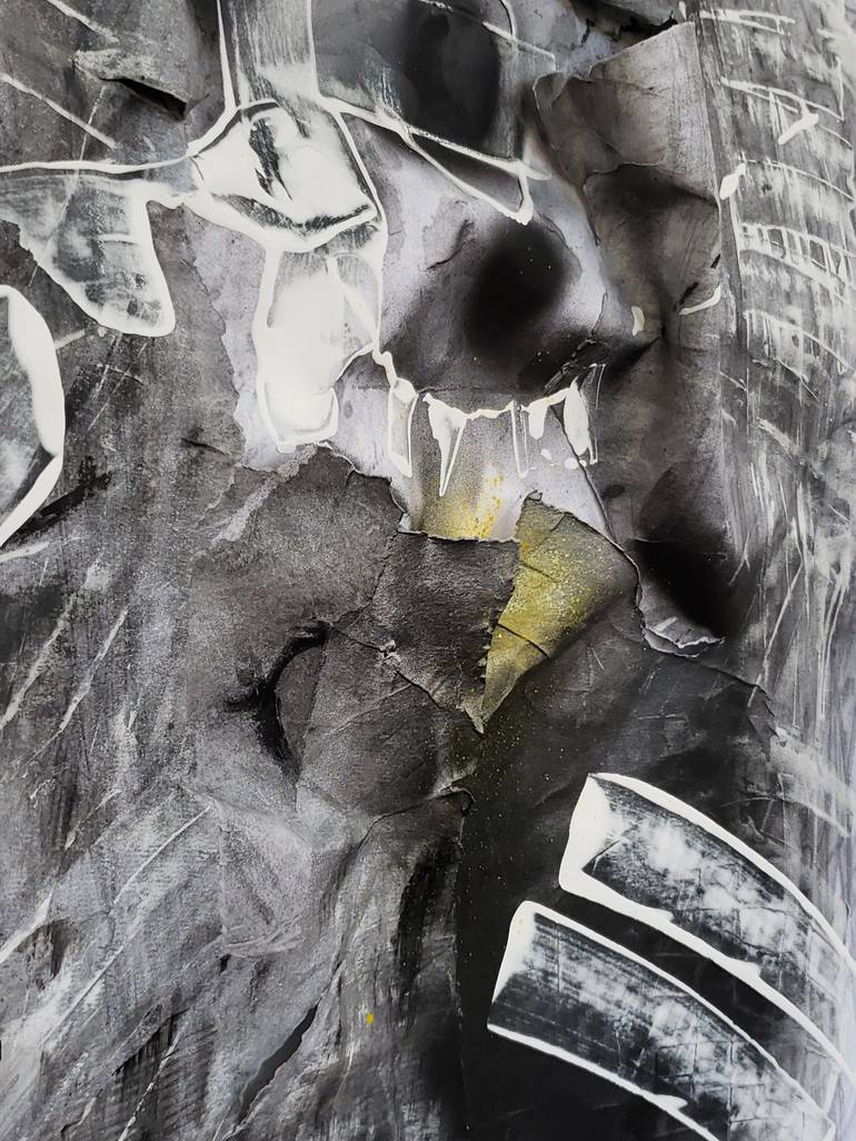 Original Abstract Expressionism Abstract Collage by Rey Vinas