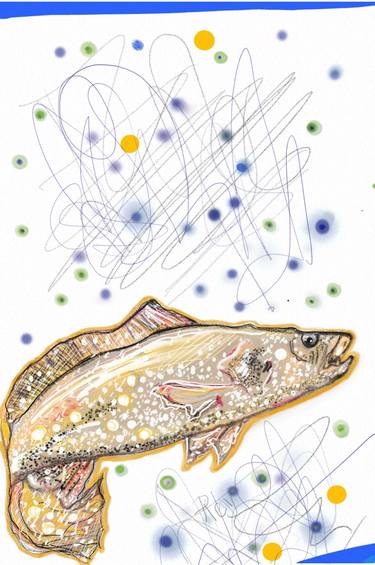 Print of Fish Mixed Media by Rey Vinas