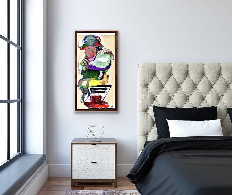 Original Abstract Portrait Painting by Macoon Design
