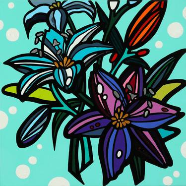 In the garden_Lilies (Blue & Purple) thumb