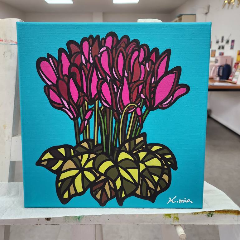 Original Floral Painting by Mia Kim