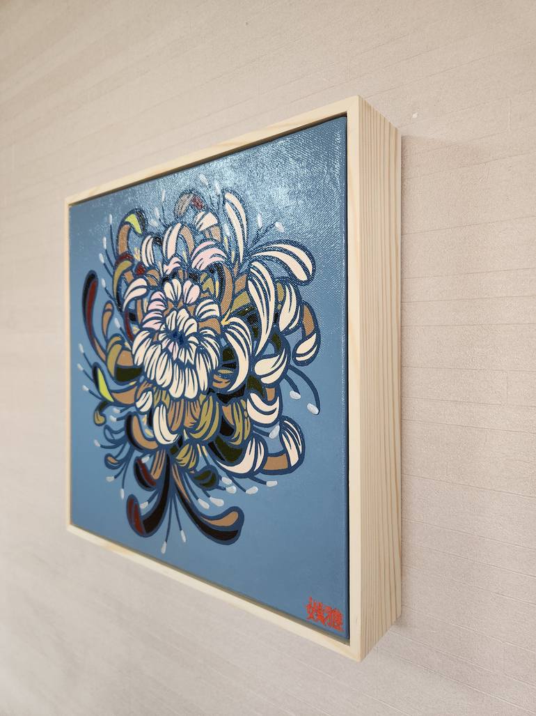 Original Pop Art Floral Painting by Mia Kim