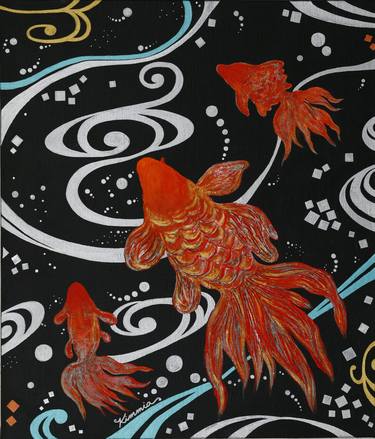 Original Fish Paintings by Mia Kim