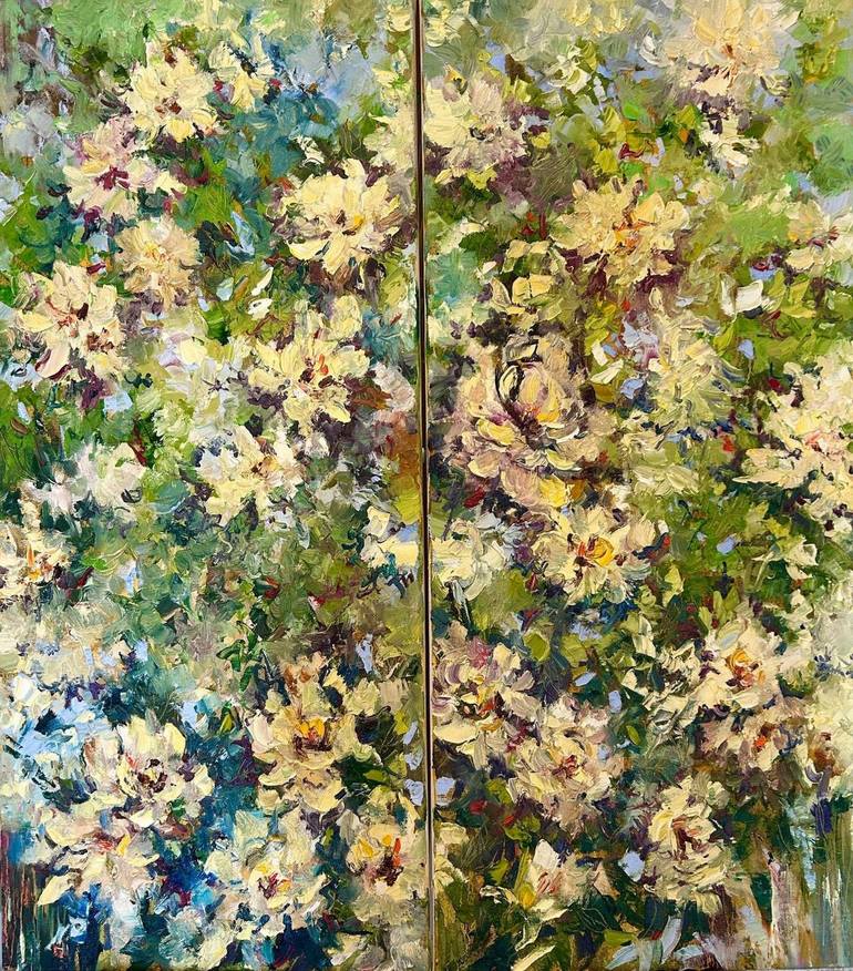 Original Classicism Floral Painting by Olga Beketova