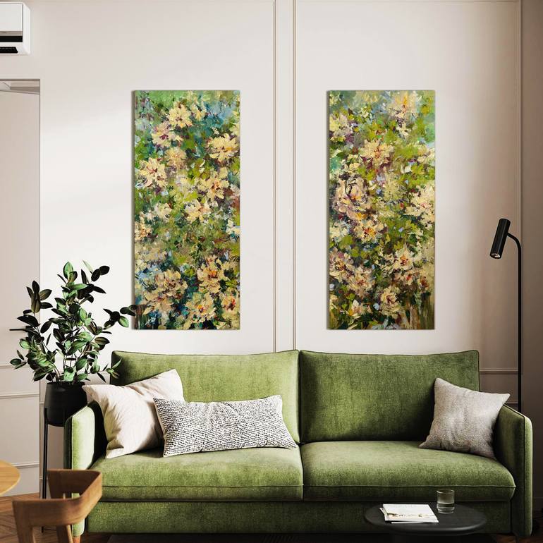 Original Classicism Floral Painting by Olga Beketova