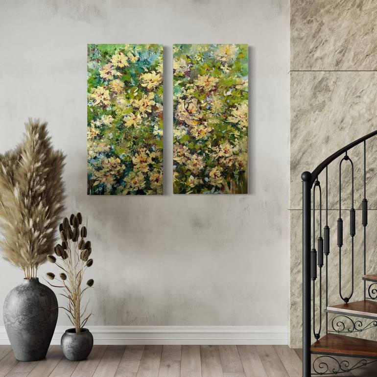 Original Classicism Floral Painting by Olga Beketova