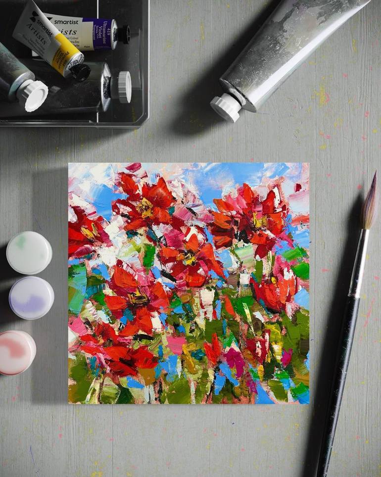 Original Classicism Floral Painting by Olga Beketova