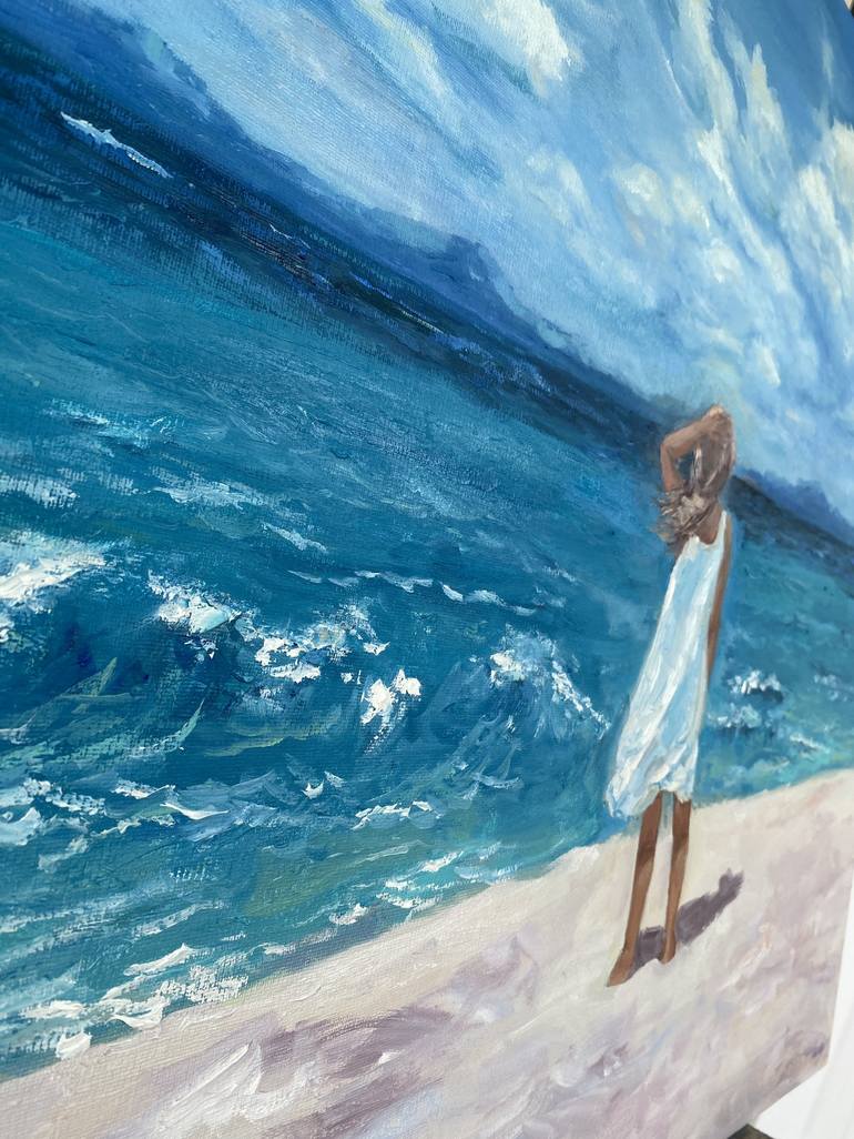 Original Abstract Expressionism Seascape Painting by Olga Beketova