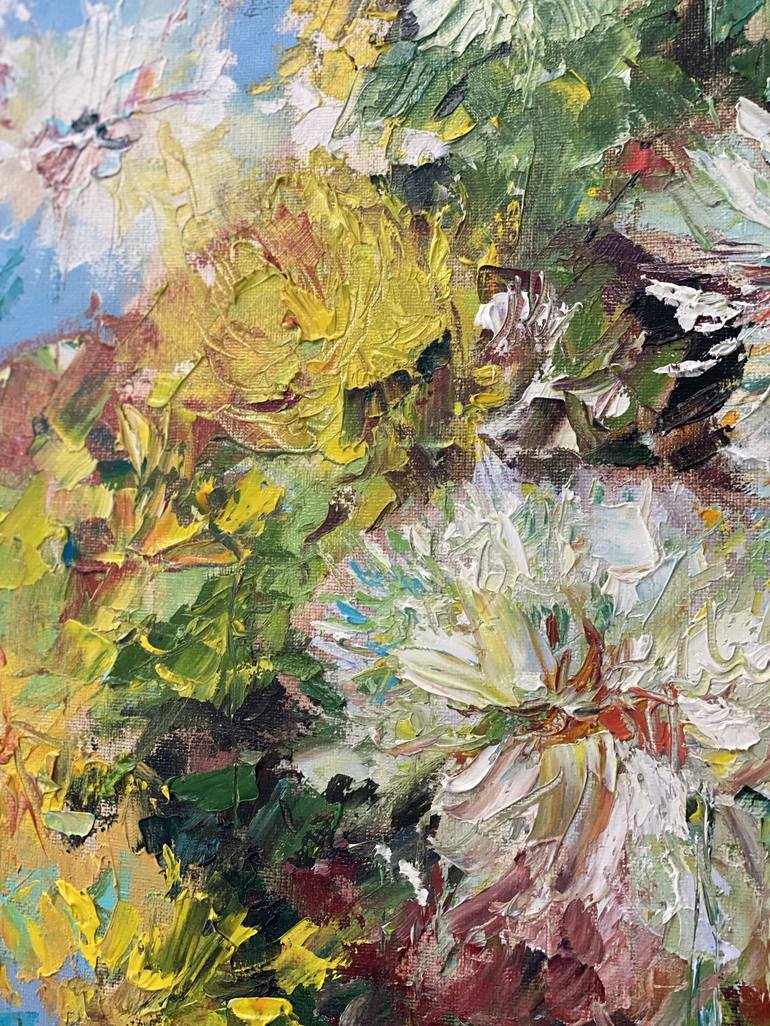 Original Abstract Expressionism Floral Painting by Olga Beketova