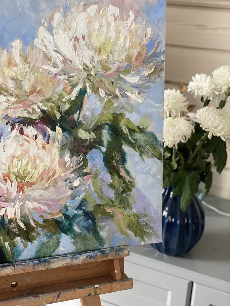 Original Impressionism Floral Painting by Olga Beketova