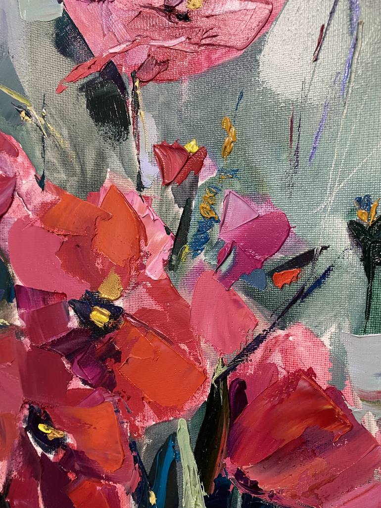 Original Impressionism Floral Painting by Olga Beketova