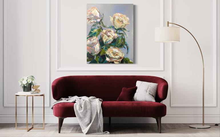 Original Abstract Floral Painting by Olga Beketova