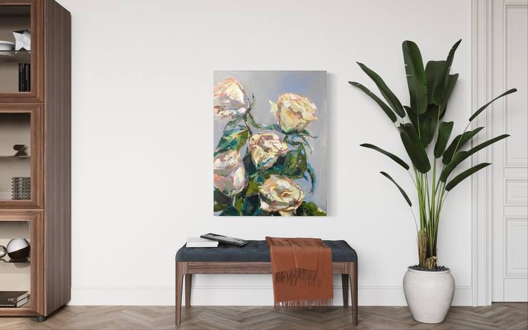 Original Abstract Floral Painting by Olga Beketova